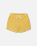 Crinkle Short Pale Yellow And White Pants & Shorts Deux par Deux 