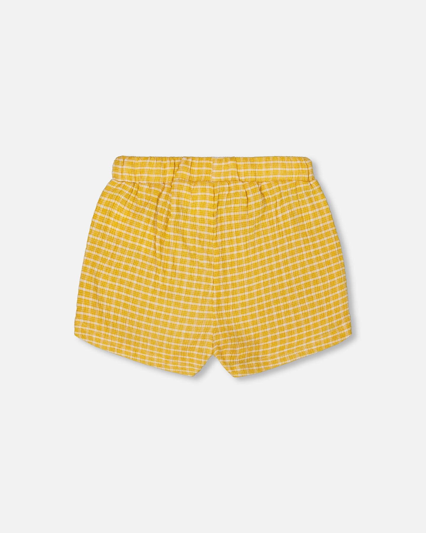 Crinkle Short Pale Yellow And White Pants & Shorts Deux par Deux 