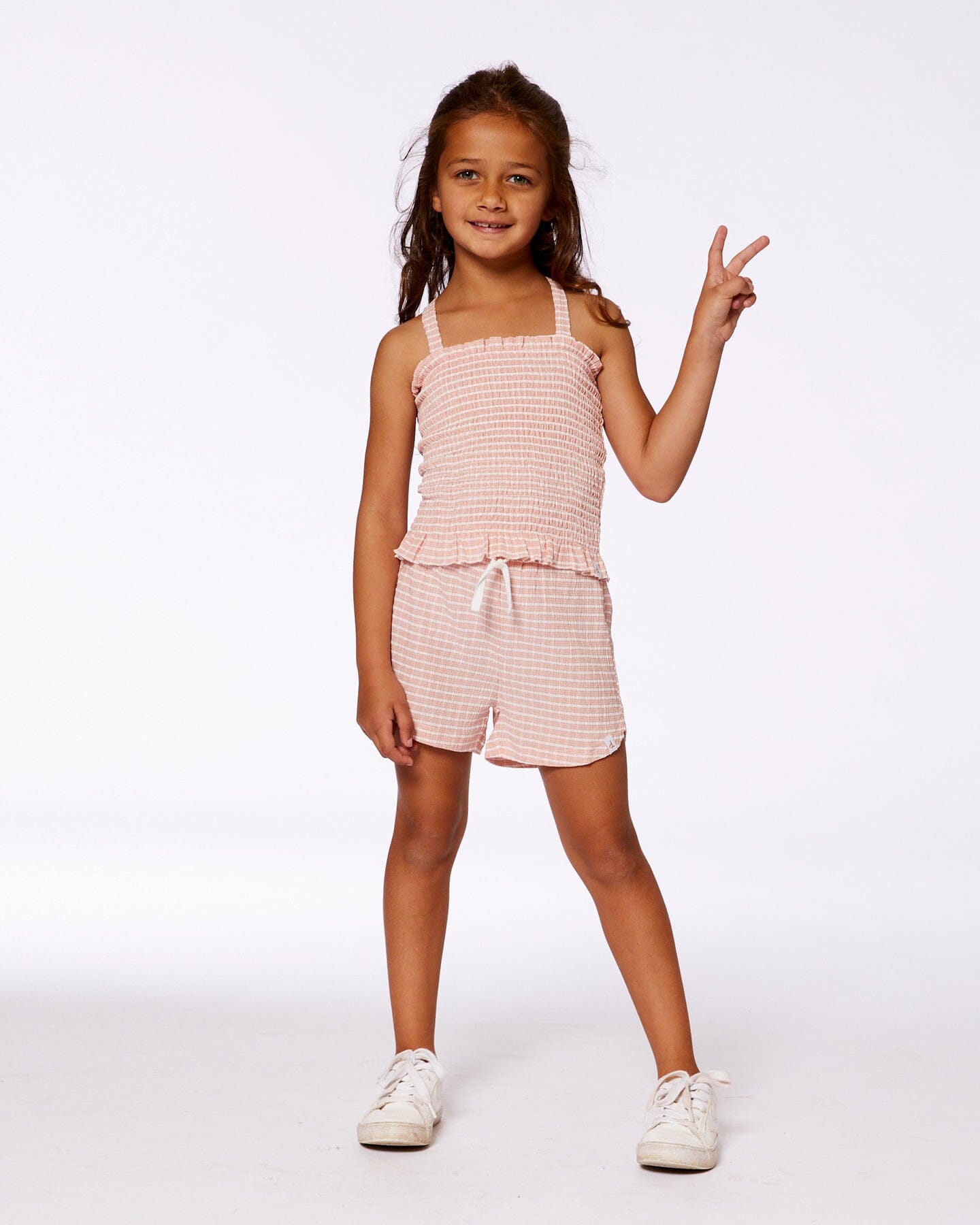 Crinkle Short Light Old Pink Pants & Shorts Deux par Deux 