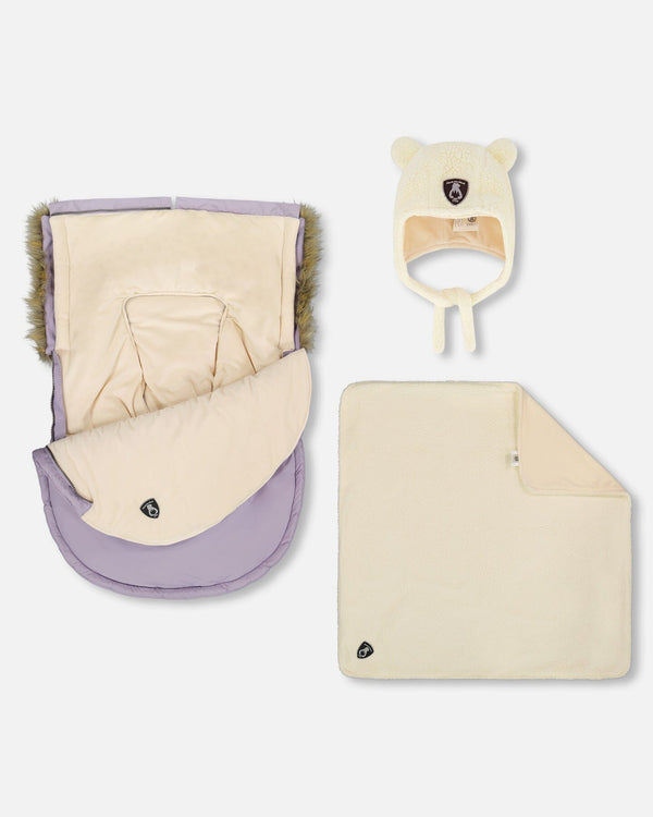 Bunting Bag Designed For Car Seat And Stroller Purple Gray - H10A401_591