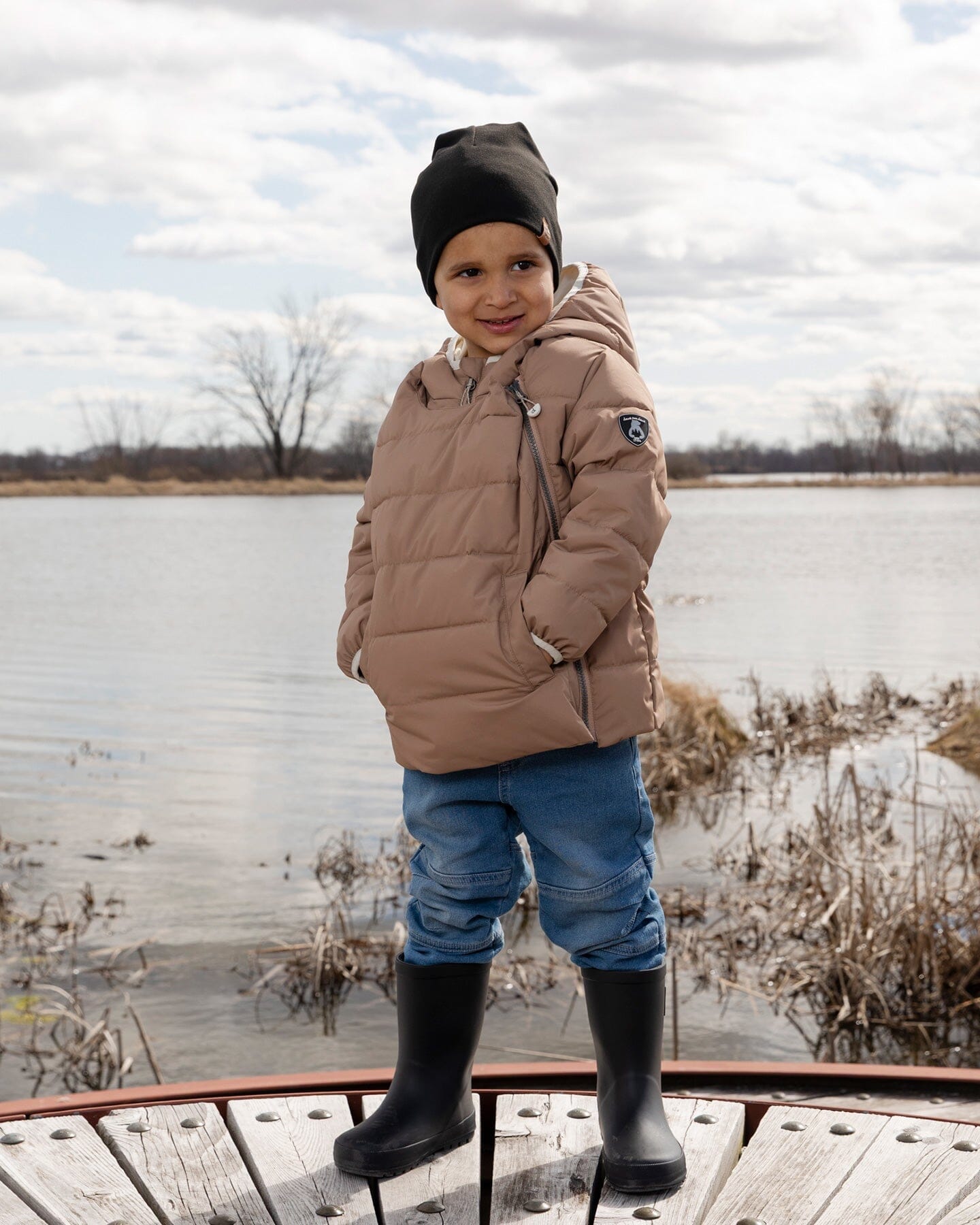 Compressible Winter Puffy Coat Designed For Car Seat Chanterelle - H10B500_182