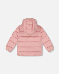 Compressible Winter Puffy Coat Designed For Car Seat Dusty Pink - H10B500_637