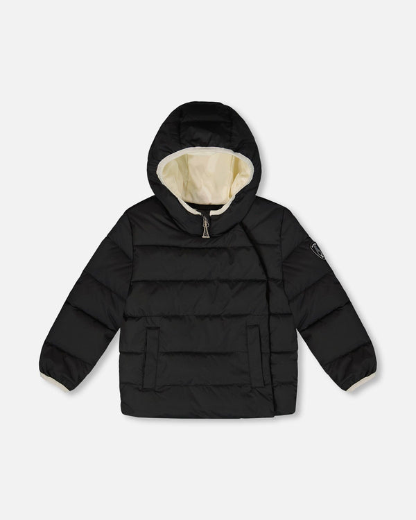 Compressible Winter Puffy Coat Designed For Car Seat Black - H10B500_999