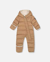 One-Piece Baby Cloud Compressible Snowsuit Designed For Car Seat Chanterelle