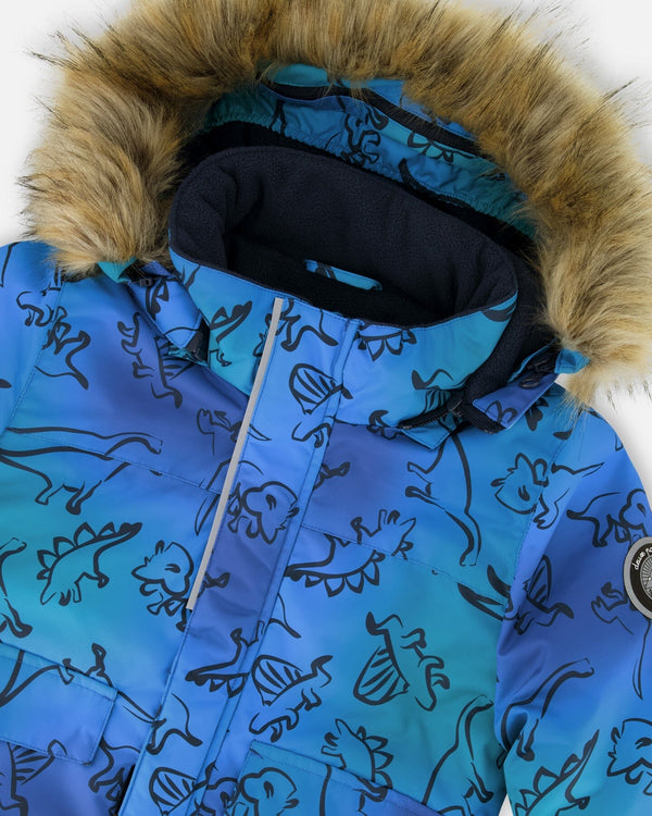 Two-Piece Discover Snowsuit Navy Blue - H10DB40_479