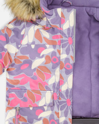 Two-Piece Discover Snowsuit With Printed Jacket Purple Gray - H10DG80_592