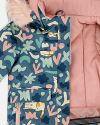 Two-Piece Discover Snowsuit With Printed Jacket Dusty Pink - H10DG80_637