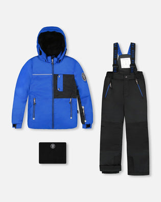Two-Piece Play Snowsuit With Contrast Jacket Black - H10EB49_999