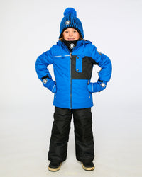 Two-Piece Play Snowsuit With Contrast Jacket Black Snowsuits Deux par Deux 