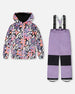 Two-Piece Chill Outerwear Set With Light Insulation Purple Gray - H10MG10_592