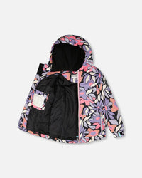 Two-Piece Chill Outerwear Set With Light Insulation Purple Gray - H10MG10_592