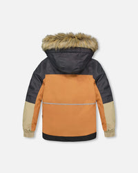 Two-Piece Play Snowsuit With Colorblocked Jacket Black - H10PB42_999