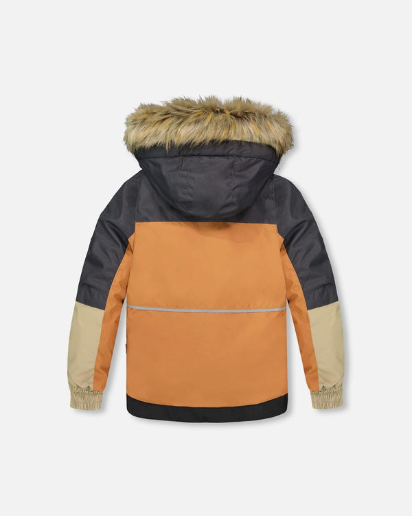 Two-Piece Play Snowsuit With Colorblocked Jacket Black - H10PB42_999