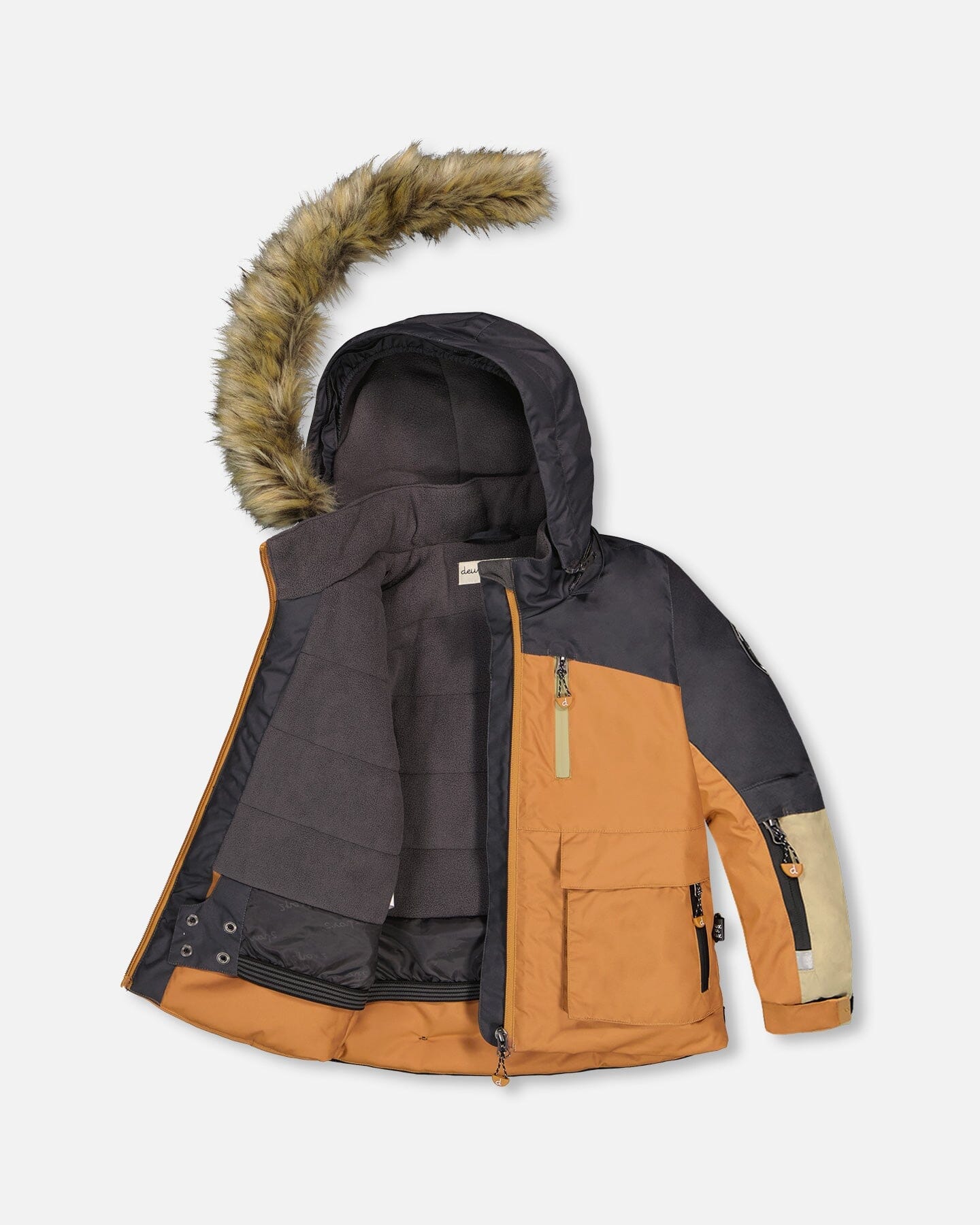 Two-Piece Play Snowsuit With Colorblocked Jacket Black - H10PB42_999
