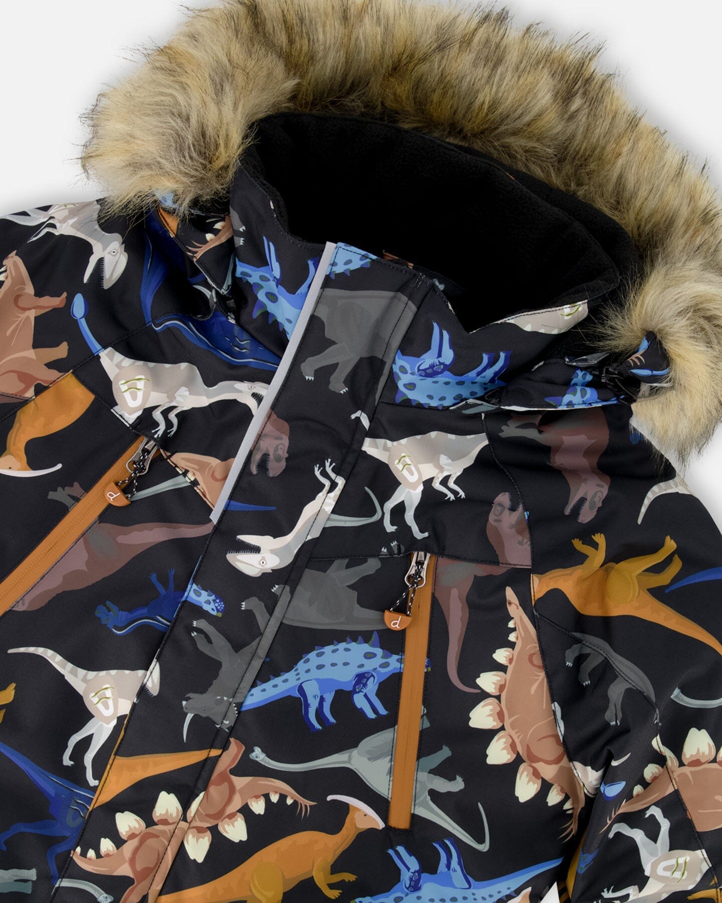 Two-Piece Play Snowsuit With Printed Dinosaurs Jacket Navy Blue - H10PB48_980