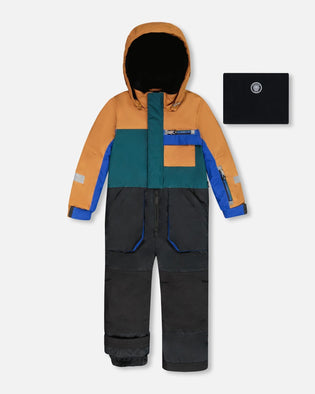 One-Piece Play Snowsuit Colorblocked And Black - H10PB73_999