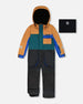 One-Piece Play Snowsuit Colorblocked And Black - H10PB73_999