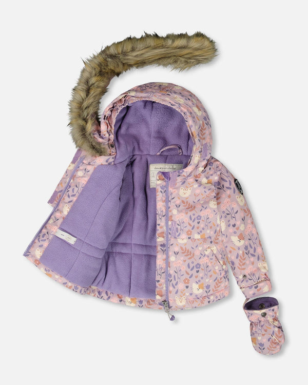 Two-Piece Baby Play Snowsuit Purple Gray - H10PBG84_592
