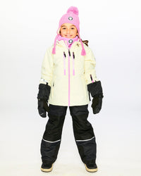 Two-Piece Play Snowsuit Off-White With Printed Pants Snowsuits Deux par Deux 