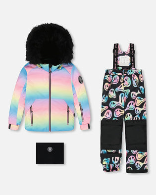Two-Piece Play Snowsuit Smiley Face Girl - H10PG81_018