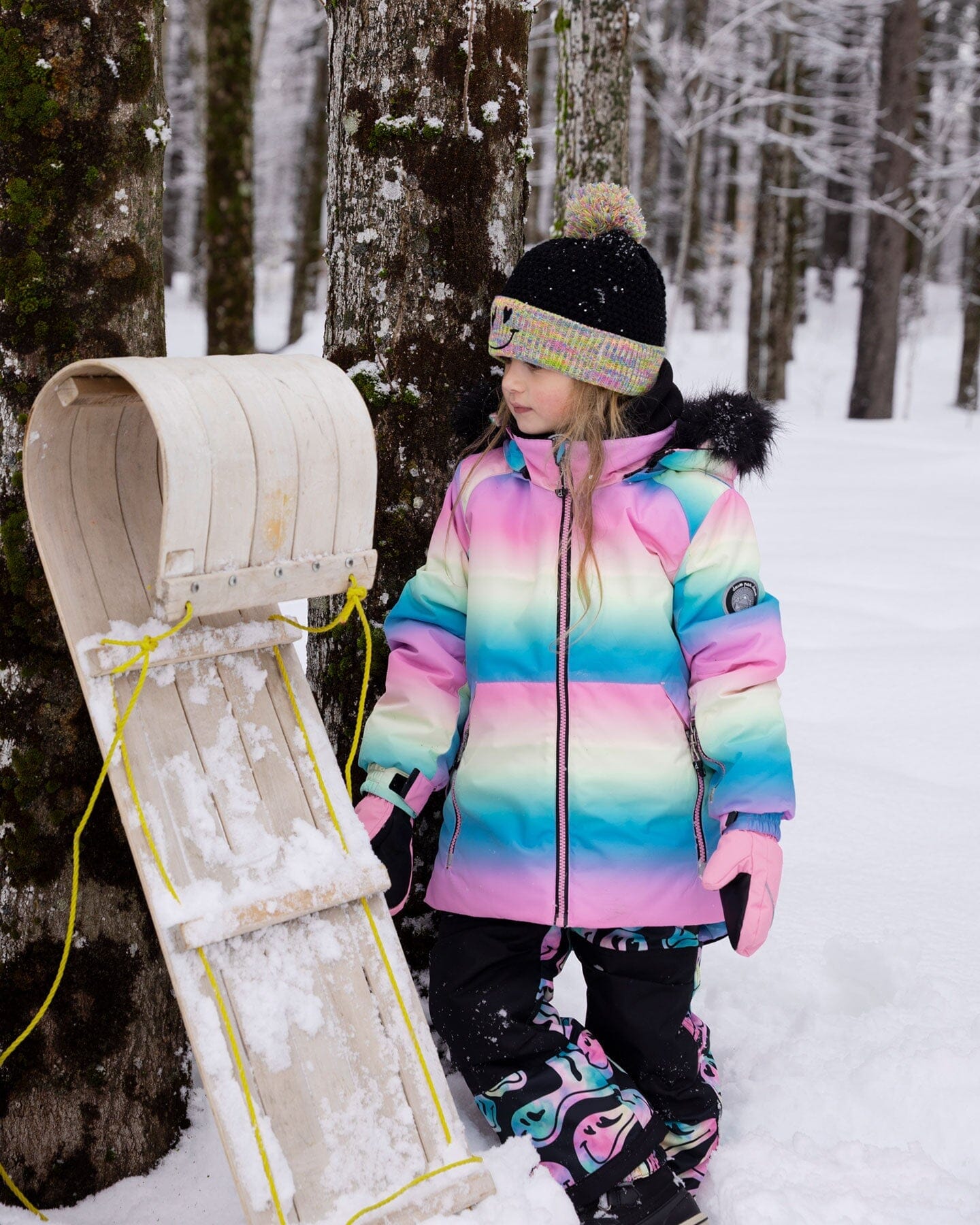 Two-Piece Play Snowsuit Smiley Face Girl - H10PG81_018