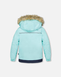 Two-Piece Play Snowsuit Blue Flower Print - H10PG84_020