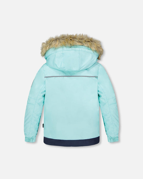 Two-Piece Play Snowsuit Blue Flower Print - H10PG84_020