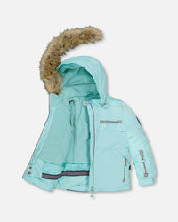 Two-Piece Play Snowsuit Blue Flower Print - H10PG84_020