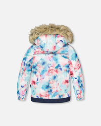 Two-Piece Play Snowsuit With Printed Jacket Flash Coral - H10PG84_640