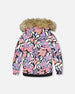Two-Piece Play Snowsuit With Allover Print Jacket And Solid Pant Black - H10PG85_999