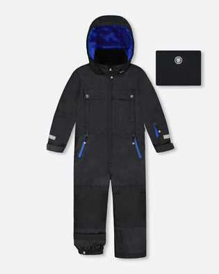 Solid One-Piece Teknik Snowsuit Black - H10TB76_999