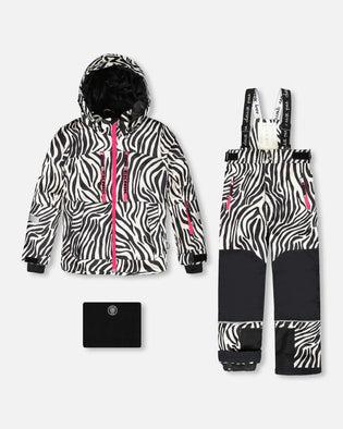 Two-Piece Teknik Snowsuit Zebra Print - H10TG26_094
