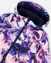 Two-Piece Teknik Snowsuit Pink And Blue Marble - H10TG92_007