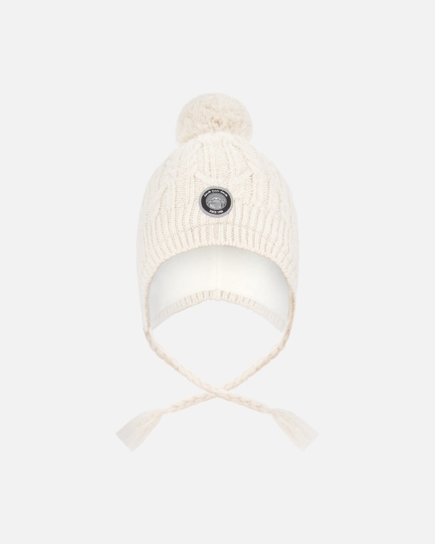 Lined Winter Hat With Pompom Off-White - H10XT1_165