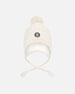 Lined Winter Hat With Pompom Off-White - H10XT1_165