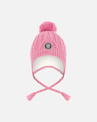 Lined Winter Hat With Pompom Purple - H10XT1_519