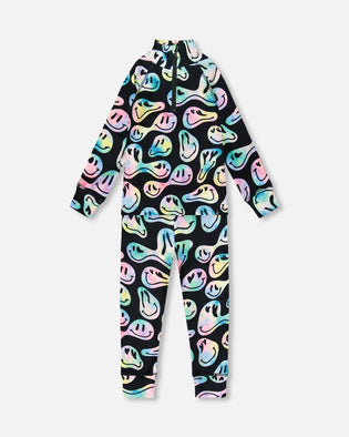 Two-Piece Thermal Underwear Set Smiley Face Girl - H10Y600_018