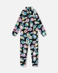 Two-Piece Thermal Underwear Set Smiley Face Girl - H10Y600_018