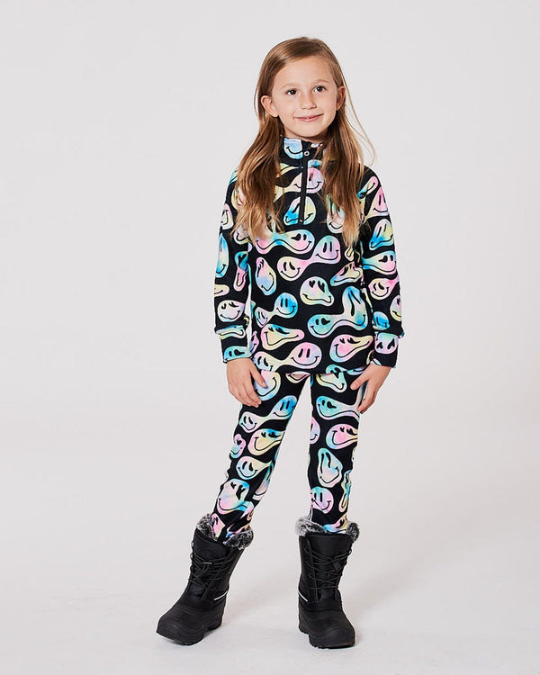 Two-Piece Thermal Underwear Set Smiley Face Girl - H10Y600_018