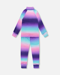 Two-Piece Thermal Underwear Set Purple Gradient - H10Y600_021