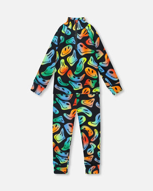Two-Piece Thermal Underwear Set Smiley Face Boy - H10Y600_033