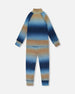 Two-Piece Thermal Underwear Set Blue And Beige Gradient - H10Y600_034