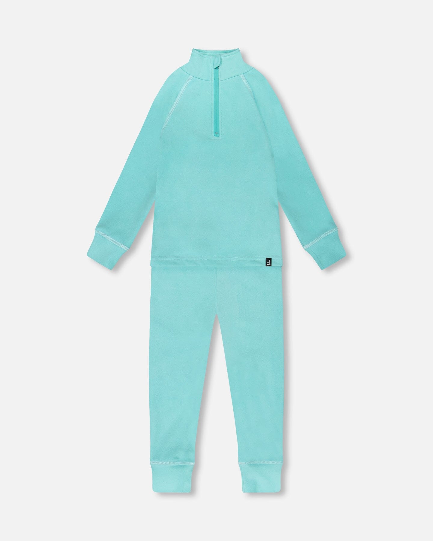 Two-Piece Thermal Underwear Set Turquoise Blue - H10Y600_407
