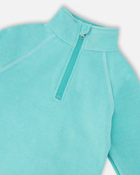 Two-Piece Thermal Underwear Set Turquoise Blue - H10Y600_407