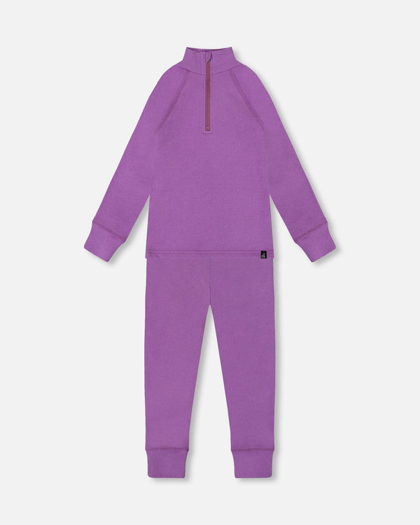Two-Piece Thermal Underwear Set Lavender - H10Y600_530