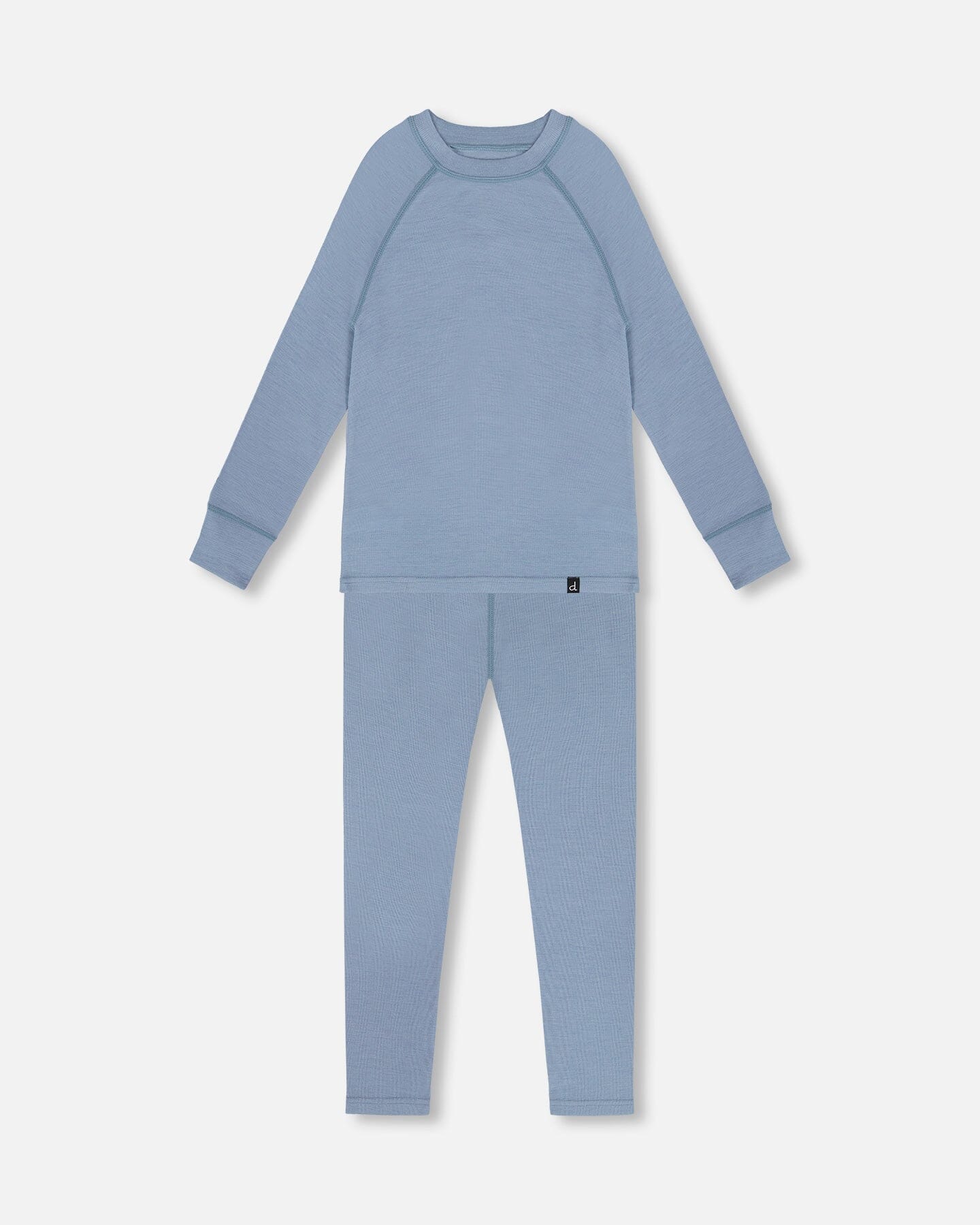Merino Wool Base Layer Set Blue Gray - H10Y800_975