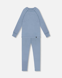 Merino Wool Base Layer Set Blue Gray - H10Y800_975