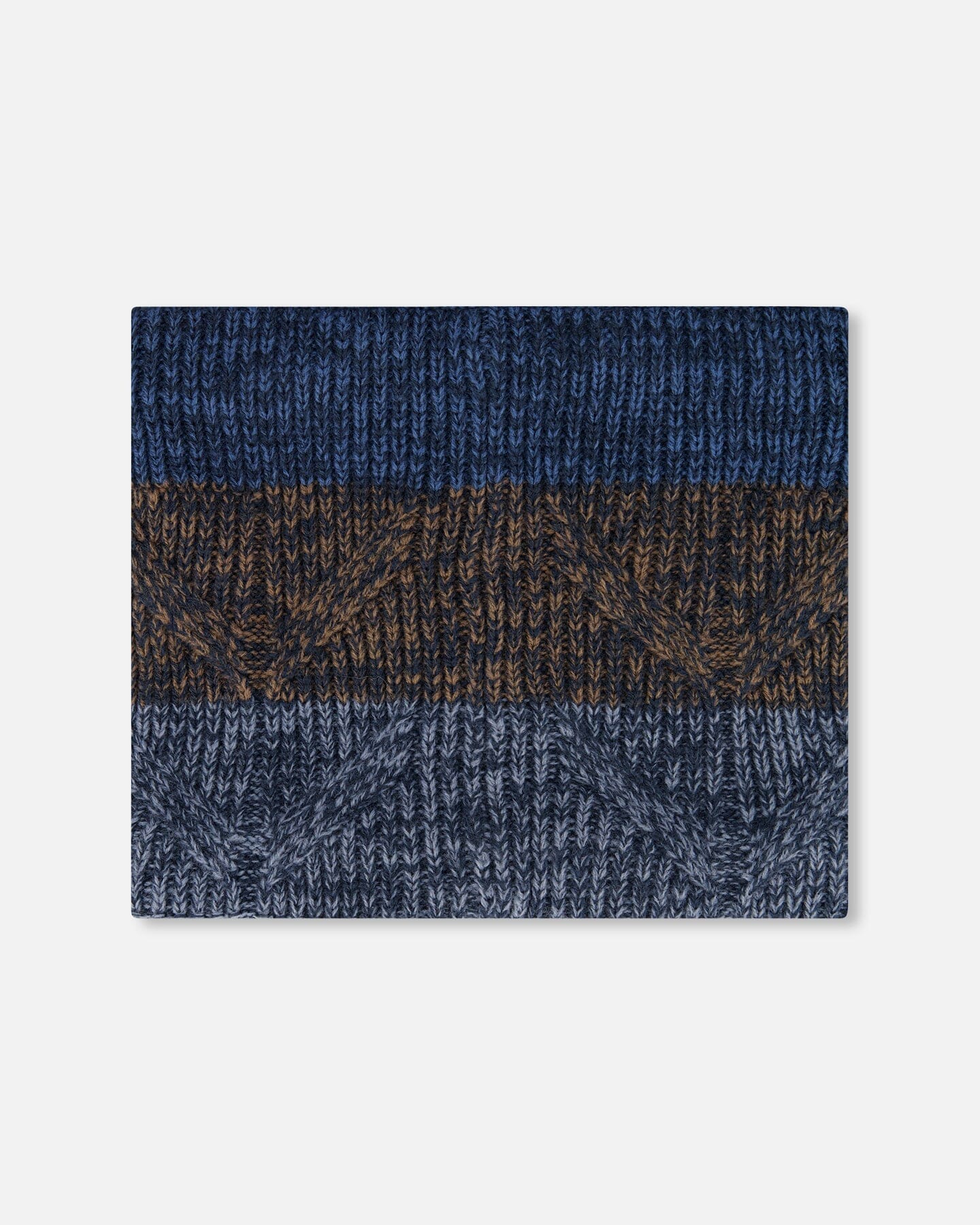 Lined Knit Neckwarmer Taupe And Navy - H10Z42_000