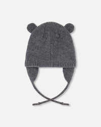 Lined Knit Hat With Ears Gray - H10Z55_000