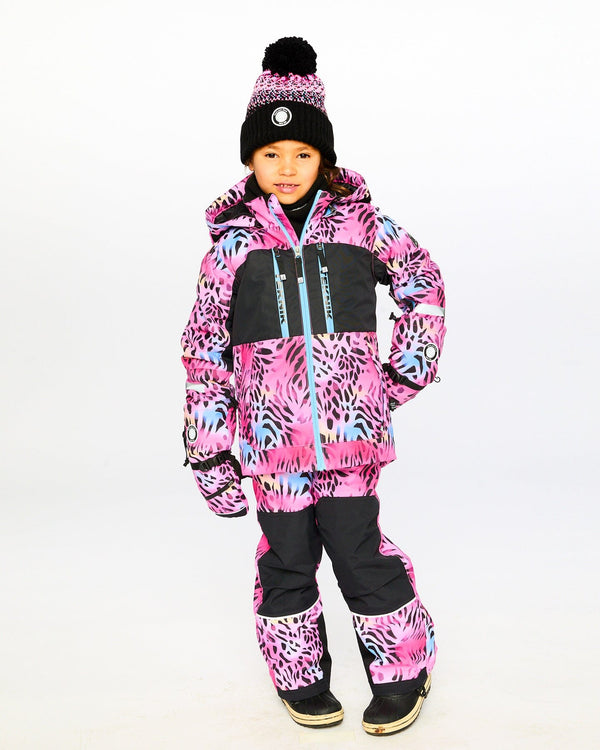 Lined Knit Pompom Hat Black And Pink Winter Accessories Deux par Deux 